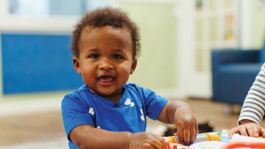 Smiling toddler