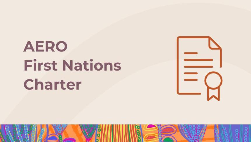 Thumbnail with title 'AERO First Nations Charter' with an icon of an important sealed document